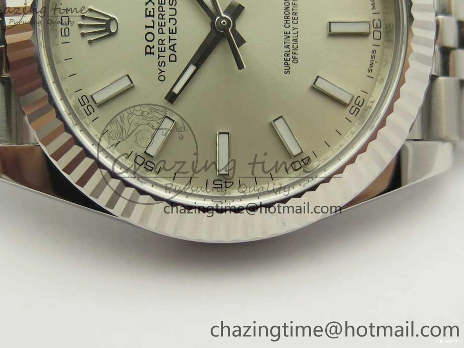 Edition ARF Dial 41 DateJust Silver Best Steel 904L Bracelet 1:1 126334 A2824 on Jubilee 0326